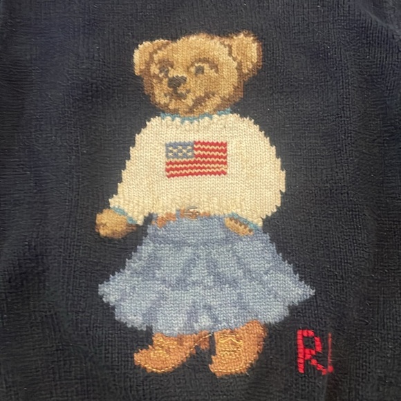 Ralph Lauren Kids Bear Sweater Size S - Picture 3 of 4